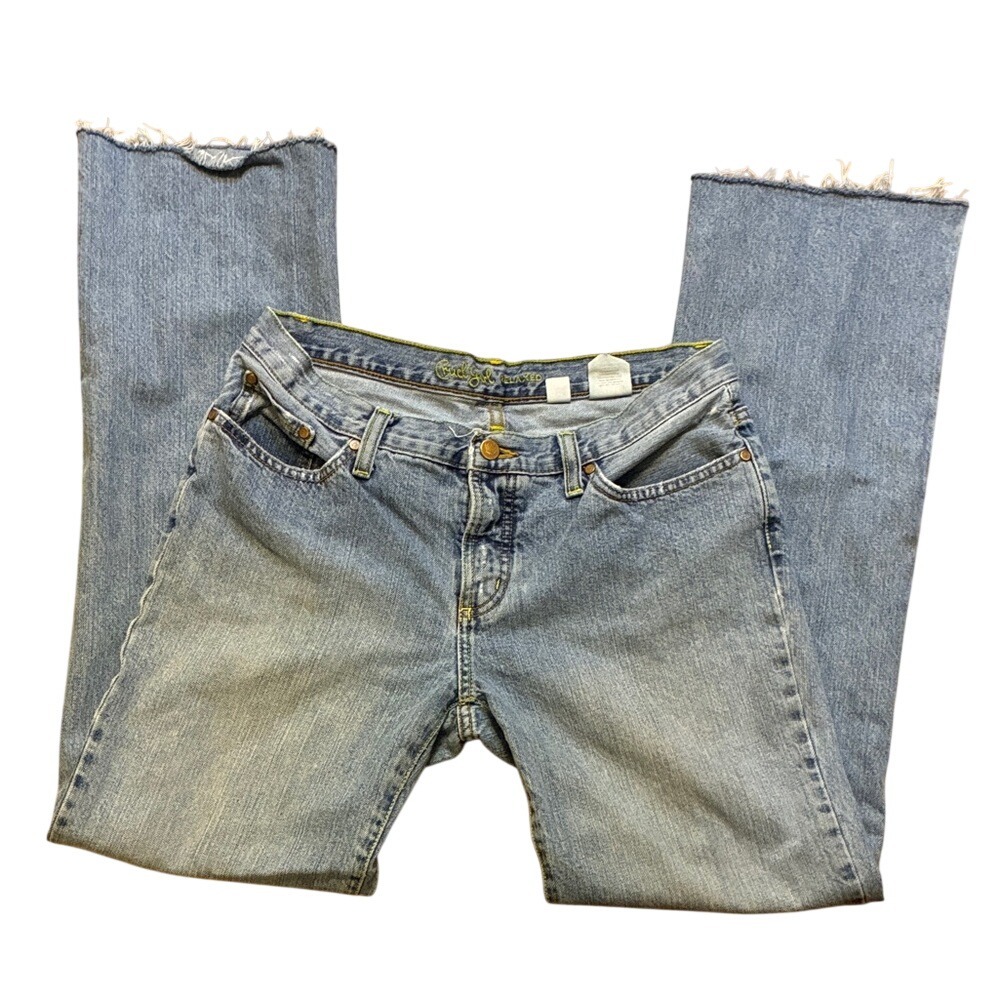 Cruel Girl Light Blue Straight Leg Jeans with Raw Hem size 9